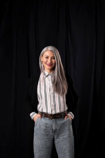 Beautiful senior woman portrait formal clothes
