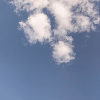 White clouds drifting sky