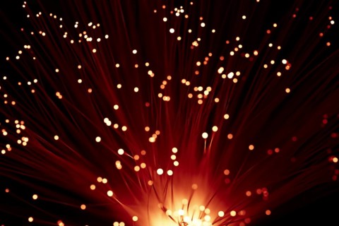 Abstract sunny red optic lights