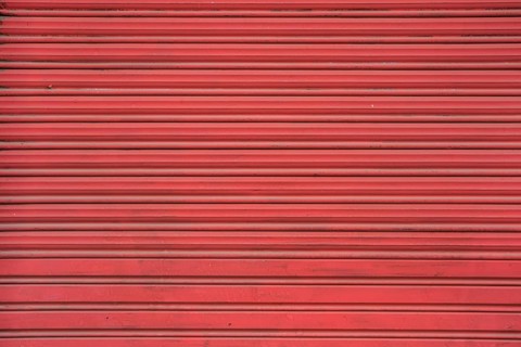 Red profiled sheeting