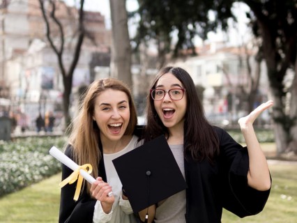 Best friends graduation ceremony