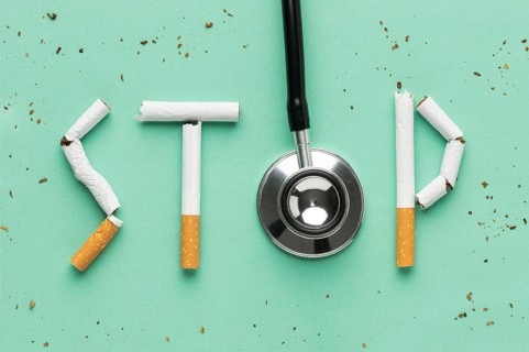 Flat lay no tobacco day elements assortment_3