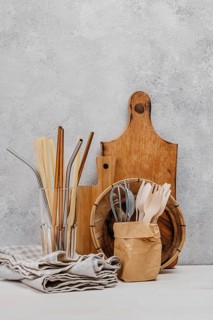 Kitchen cloth wooden objects