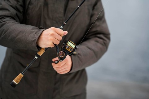 Man using fishing rod