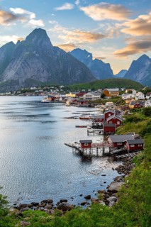 Village view of the fishing village Reine