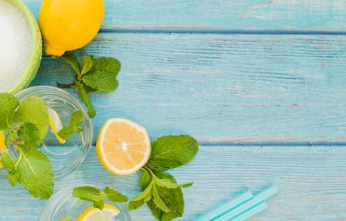 Ingredients refreshing lemonade