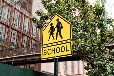 School street sign city