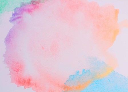 Colorful compostion with watercolor brushstrokes