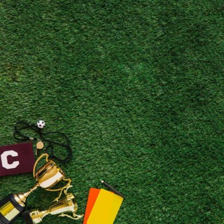 Football background with copyspace grass