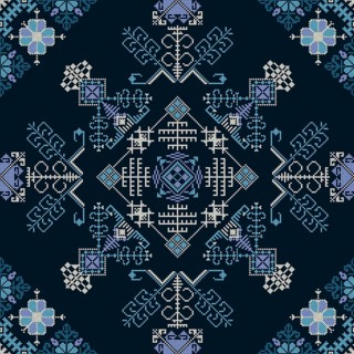 Traditional Latvian embroidery seamless pattern