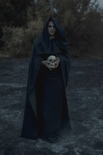 Portrait male mage black clothes