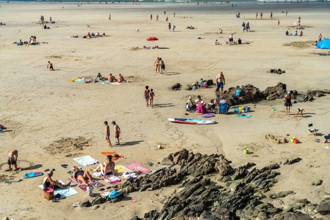 The Plage des cures beach in Plestin-les-Greves
