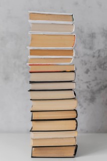 Books stack indoors arrangement