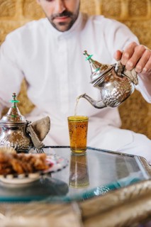 Muslim man arab restaurant