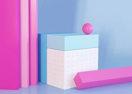 3d rendering geometric shapes background