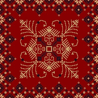 Traditional Latvian embroidery seamless pattern