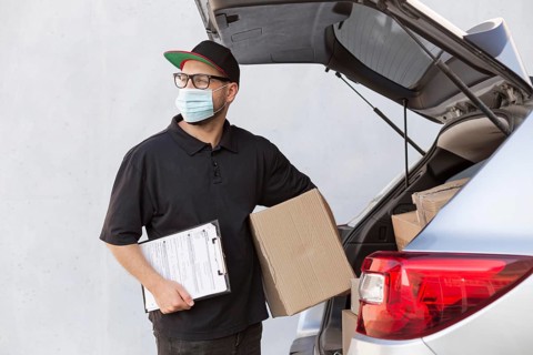 Delivery man concept