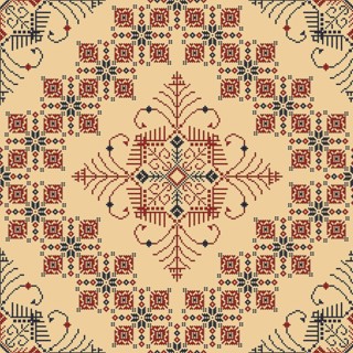 Traditional Latvian embroidery seamless pattern