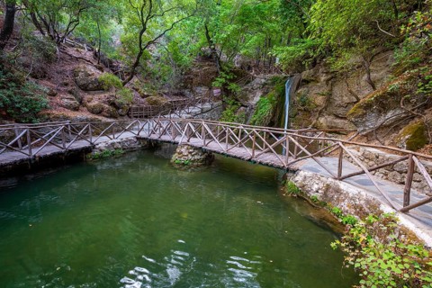 Small waterfall in the valley of the butterflies