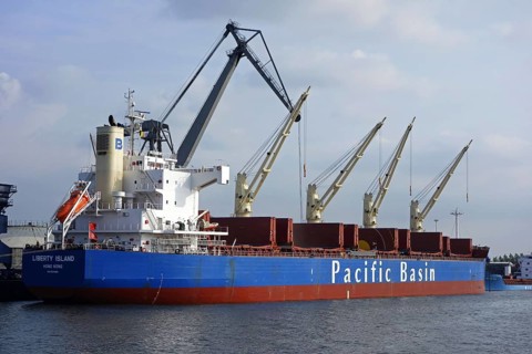 Pacific Basin bulk carrier docked at SEA-invest