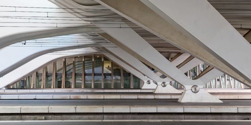 Liege-Guillemins station in modern industrial style