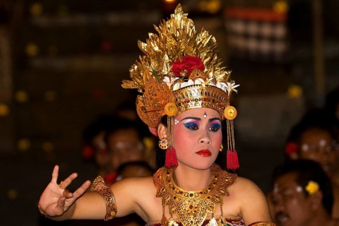 Graceful dancer at Kecak Dance