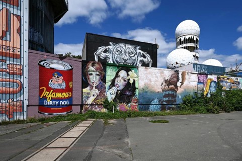 Former US wiretap buildings on Teufelsberg in Grunewald Berlin