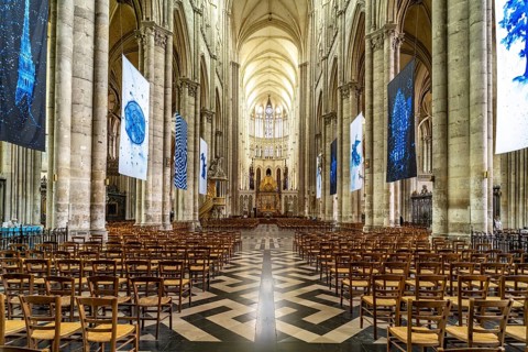 Interior of Notre Dame d'Amiens Cathedral