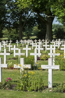 Crosses of French graves at the Lijssenthoek Military Cemetery