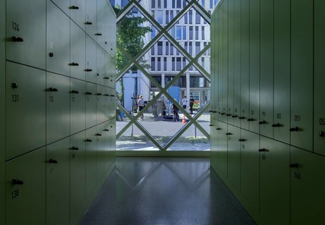 Lockers in the foyer