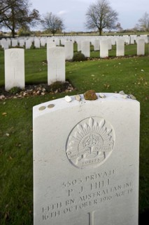 Bedford House cemetery with graves of First World War British Empire soldiers at Zillebeke near Ypres