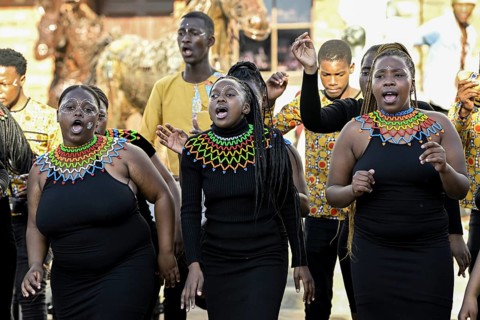 Dance group at the Victoria and Alfred Waterfront