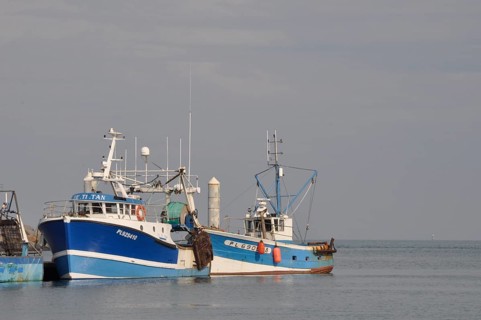 Fishing boats in the port of Saint-Quay Portrieux in Brittany