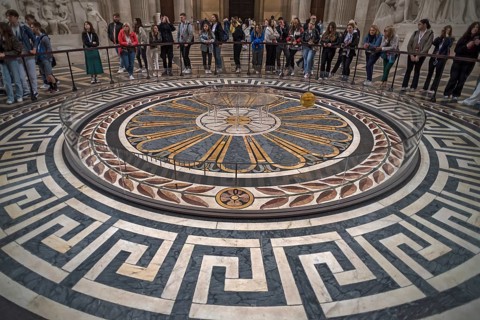 The Foucault Pendulum in the interior of the Pantheon