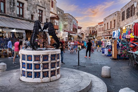 Seahorse Fountain at Platia Martyron Everon