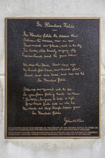 First World War One memorial to Dr John McCrae