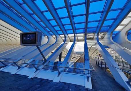 Screen at Liege-Guillemins station