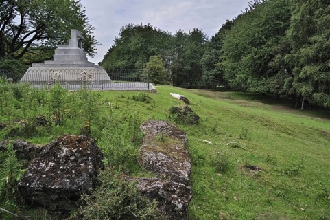 Remains of German concrete bunker and monument at Hill 60