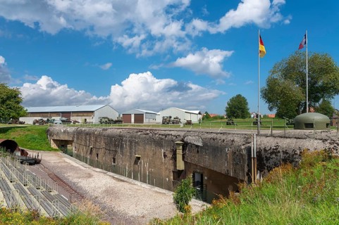 Bunker and large shelter at Musee de l'Abri