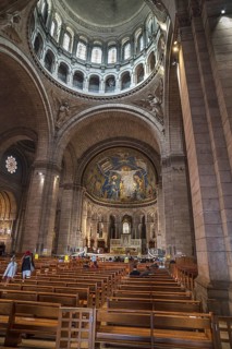 Interior of the Basilica Sacre-Coeur de Motmartre