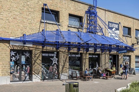 Entrance of the Seafront Maritime Theme Park in Zeebrugge