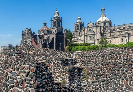Templo Mayor archaeological Aztec city of Tenochtitlan