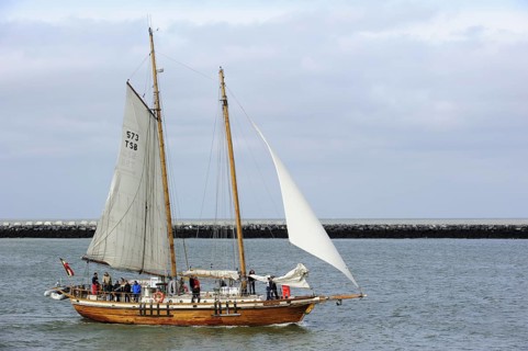Two-masted schooner Rupel during the maritime festival Oostende voor Anker
