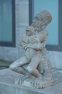 Sculpture frog rider by Richard Rother