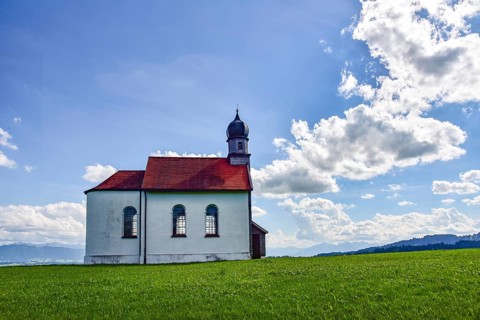 The Chapel of Saint Michael in Kienberg near Bernbeuern in the district of Weilheim-Schongau in Upper Bavaria
