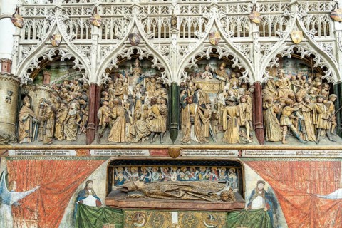 Wood carving in Notre Dame d'Amiens Cathedral