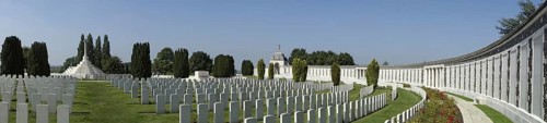 Memorial to the Missing and Cross of Sacrifice at the Tyne Cot Cemetery