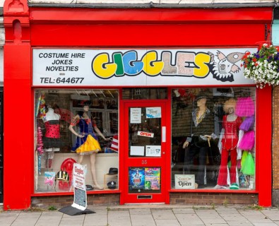 Giggles costume hire jokes and novelties shop