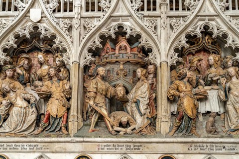 Wood carving in Notre Dame d'Amiens Cathedral