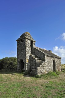 Old customhouse along the Brittany coast near Le Verger